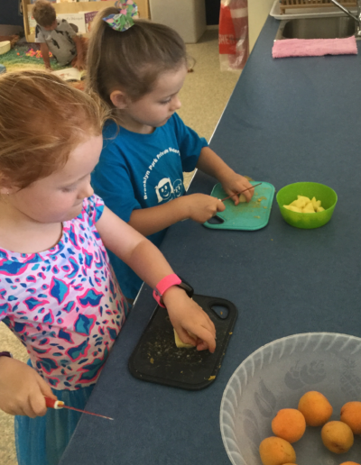 Brooklyn Park Private Kindy cutting fruit